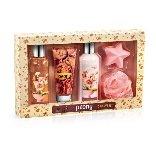 Fragrance Bath & Body Collection Gift Box, Peony Spa Gift Box Beauty and Personal Care Freida and Joe