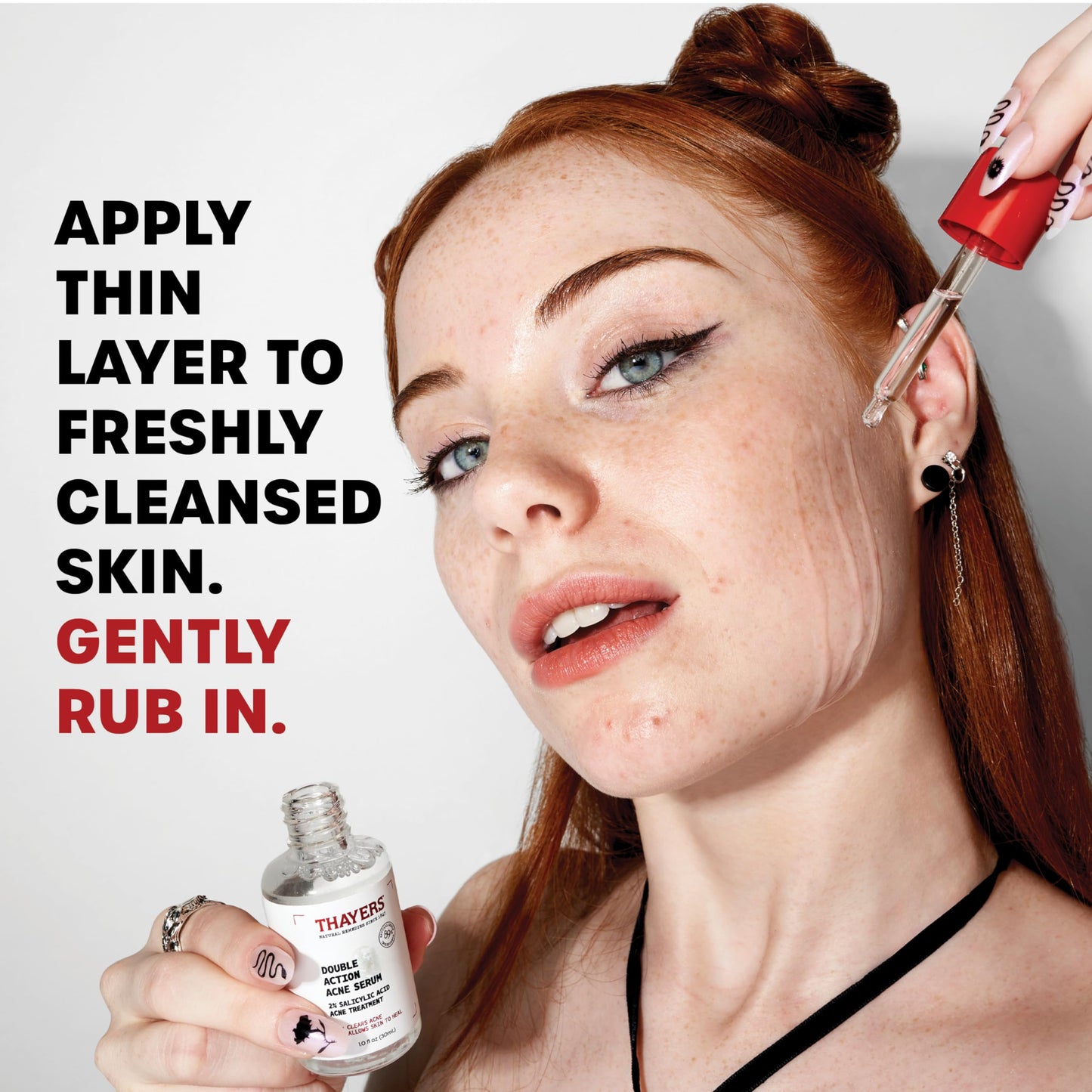 Thayers Double Action Acne Serum with Salicylic Acid, Acne Treatment Face Serum with 2% Salicylic Acid and Niacinamide, Soothing and Non-Stripping Beauty & Personal Care THAYERS