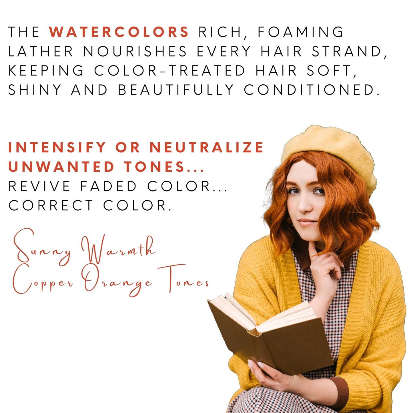 Watercolors Color Depositing Shampoo, Semi Permanent Hair Color 8.5 oz - LIQUID COPPER Beauty & Personal Care Watercolors