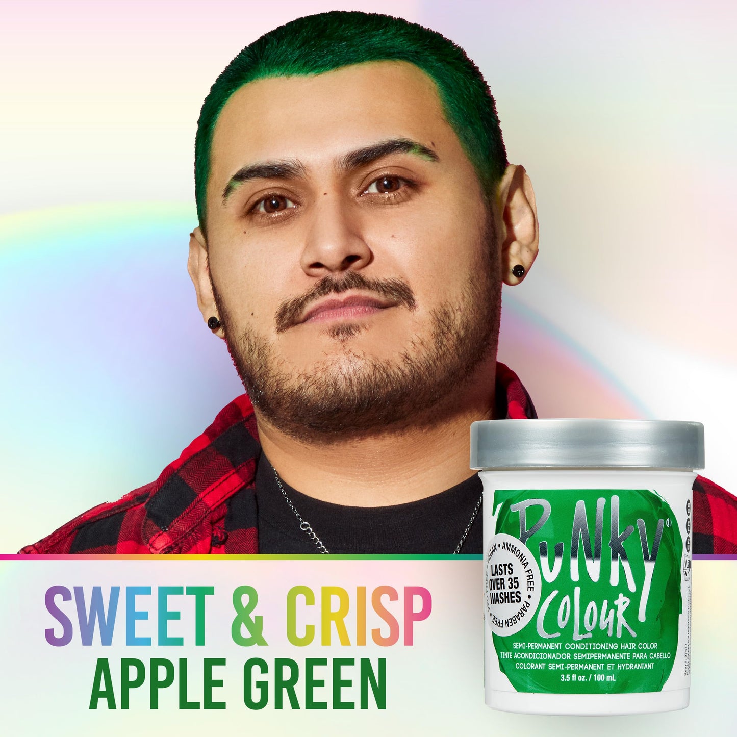Punky Apple Green Semi Permanent Hair Color - Vegan & Cruelty-Free Conditioning Hair Dye, Lasts Up to 35 Washes, 3.5 fl oz Beauty & Personal Care Punky