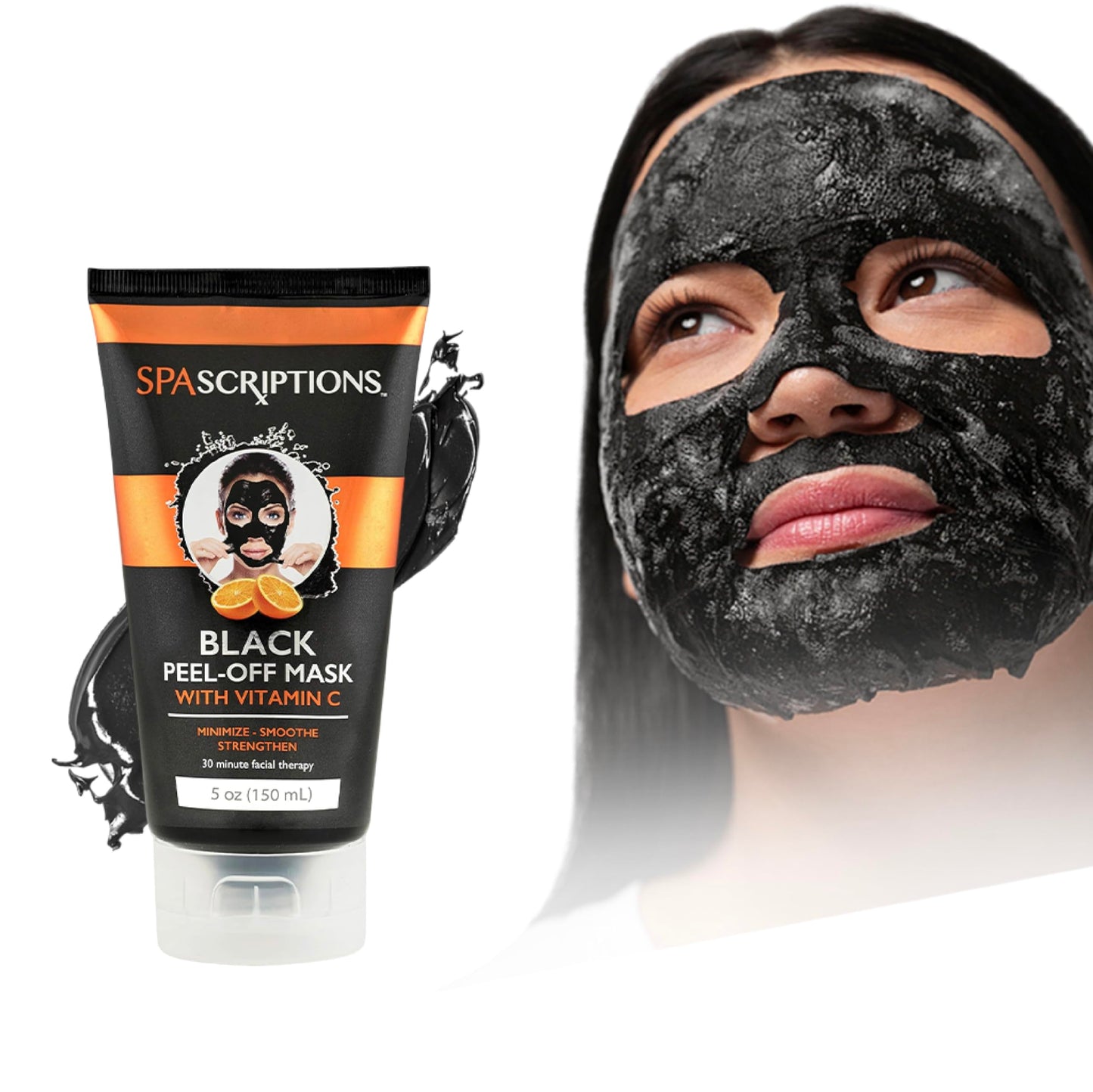 SpaScriptions Vitamin C Peel Off Face Mask - Radiance Boosting Face Mask for Dull Skin, Helps Improve Dark Spots & Uneven Tone, Pore Refining Beauty & Personal Care SpaScriptions