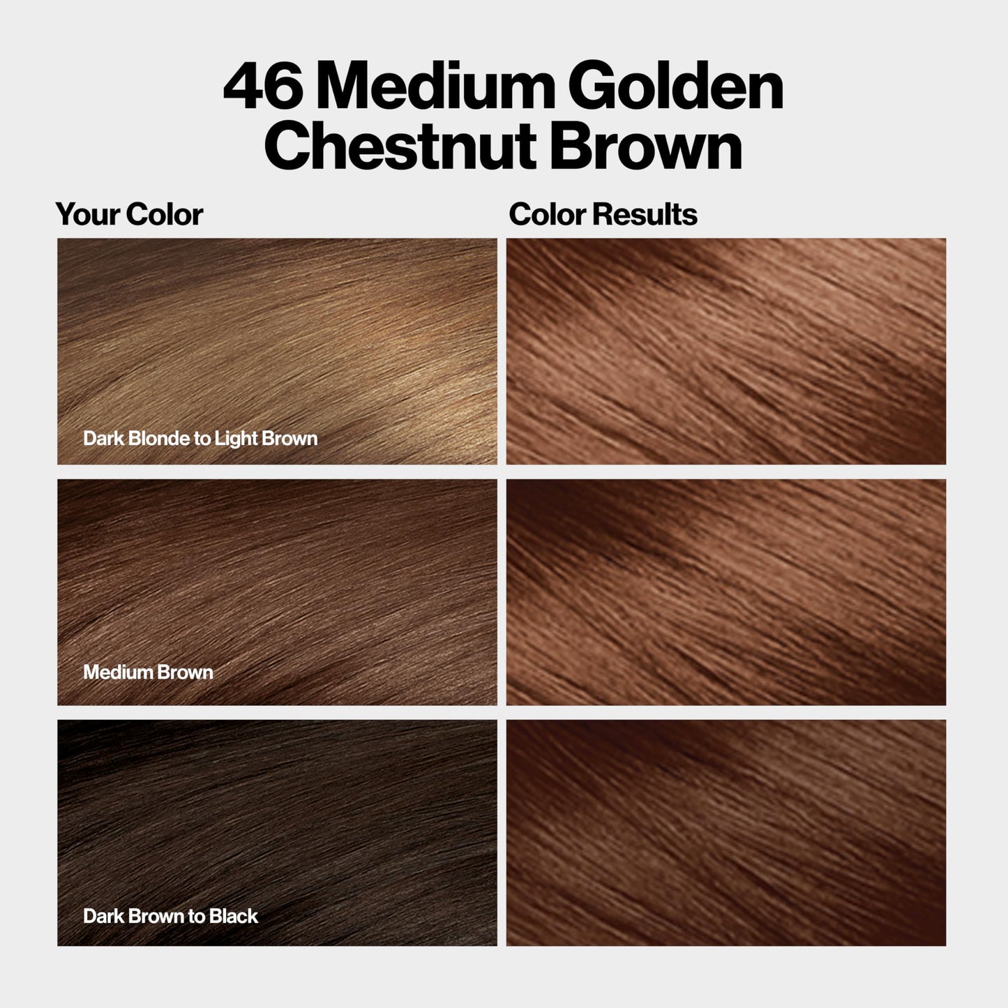 Revlon ColorSilk with Bond Repair Complex, Brown Permanent Hair Color, 100% Gray Coverage, Ammonia Free Hair Dye, Vegan Keratin, 46 Medium Golden Beauty & Personal Care REVLON