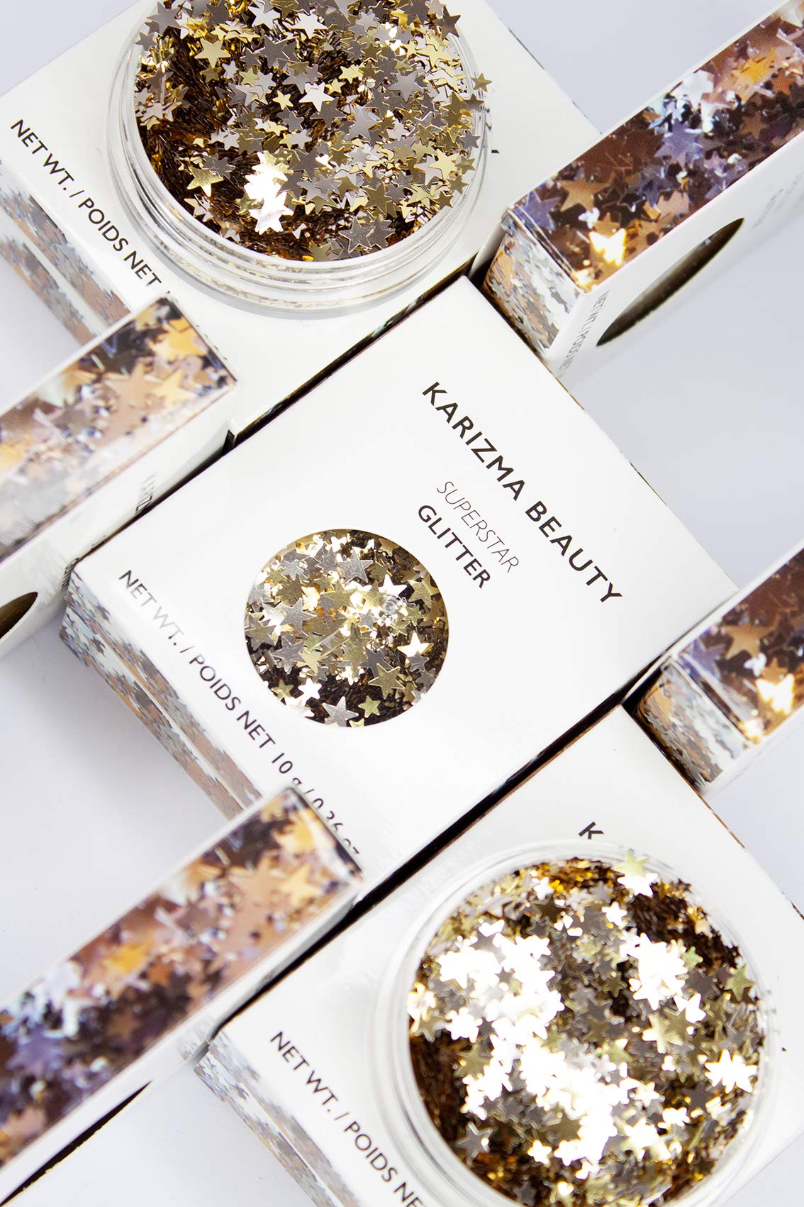KARIZMA Superstar Glitter. 10g Chunky Face, Hair, Eye and Body for Women. Rave, Festival Accessories, Cosmetic Makeup. Loose Set Beauty & Personal Care KARIZMA