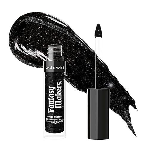 wet n wild Halloween Fantasy Makers Mega Glitter Shimmer Liquid Lipstick,High Pigmented Creamy Texture, Shimmery Blendable Formula, Cruelty-Free Beauty & Personal Care wet n wild
