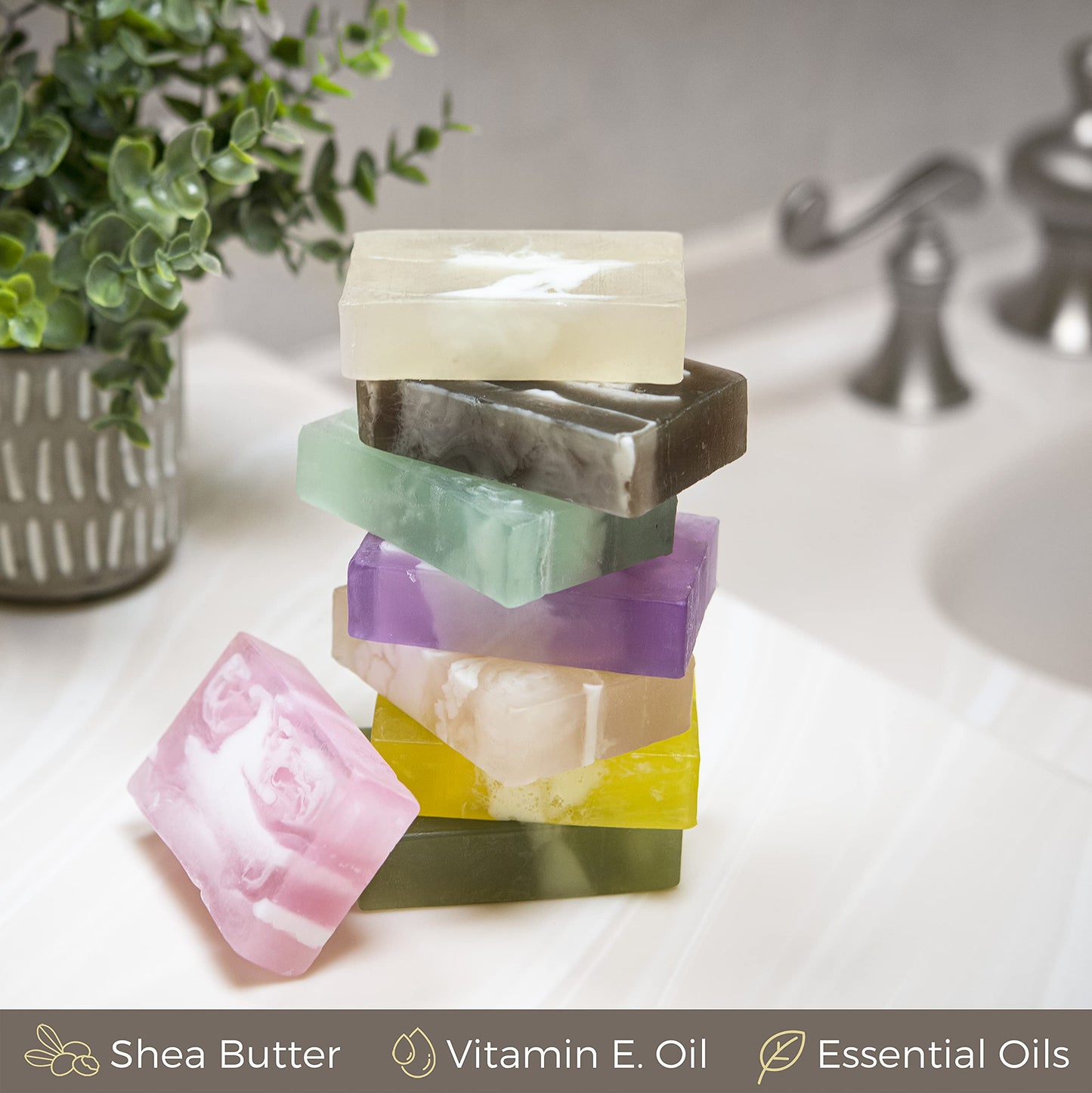 Birthday Gift Handmade Soap Set, 8-Piece Variety Pack Luxury Bath Soap Gift Box for Men, Women, Teens - Natural Scented Bar Soap for Face & Body Beauty & Personal Care LOVERY