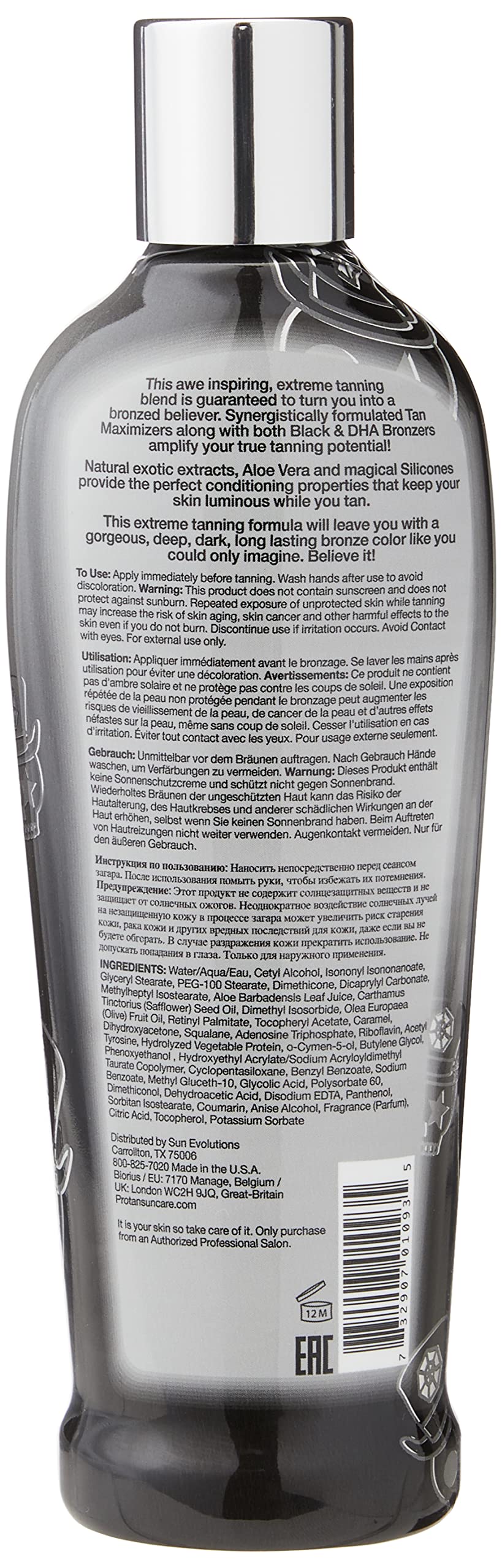Pro Tan Unbelievably Black Extreme Tanning 25X Ultra Dark Bronzing Lotion 250ml Beauty & Personal Care Pro Tan