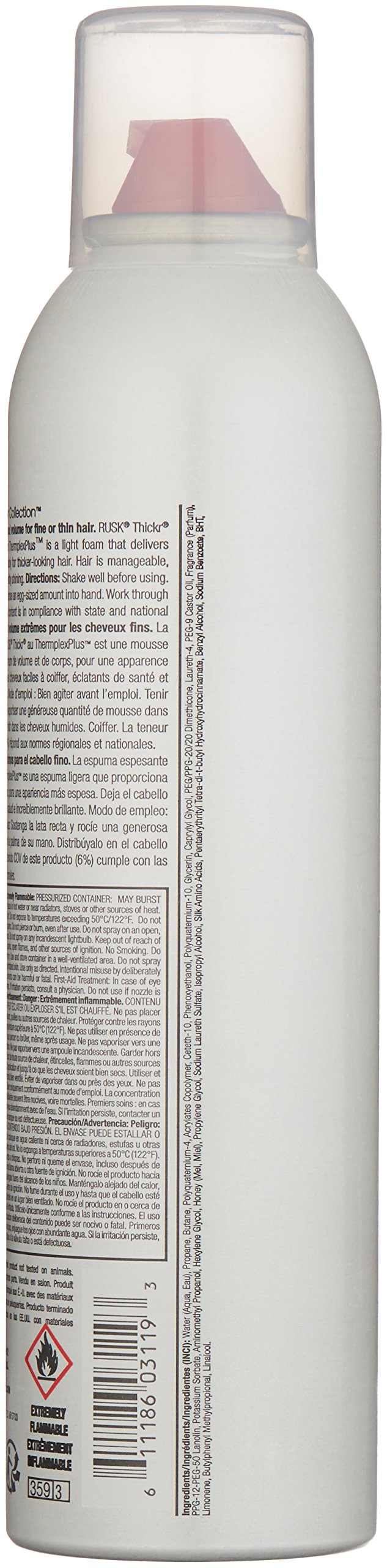 RUSK Designer Collection Thicker Thickening Mousse for Fine or Thin Hair, 8.8 Oz, Thickening Mousse that Provides Body, Texture, and Hold Without Beauty & Personal Care RUSK