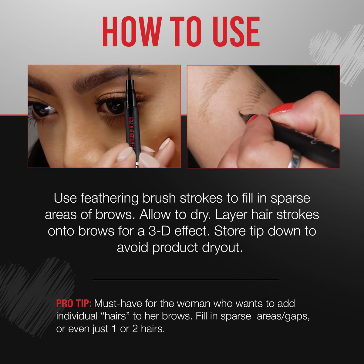 Ardell Stroke a Brow Pencil Feathering Eyebrow Pen - Precise Micro-Tip, Long-Lasting Waterproof Eyebrow Pencil, Precision Tip, Dark Brown, 1 Pack Beauty & Personal Care Ardell