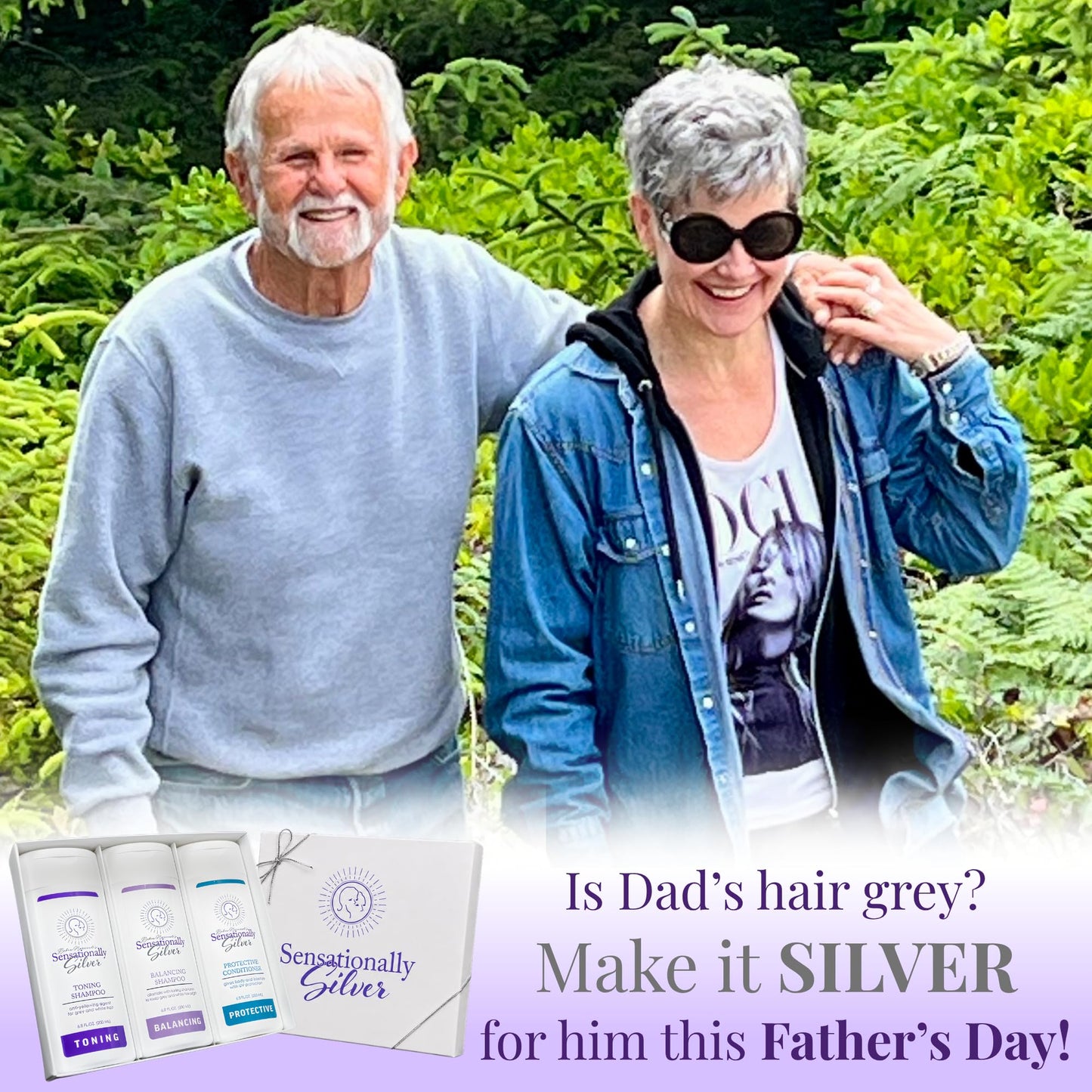 Father's Day | Sensationally Silver 3-Piece Gift Set - Premium Hair Care Trio for Gray, Silver & White Hair | Includes Toning Shampoo, Balancing Beauty & Personal Care Robin Norwood's Sensationally Silver