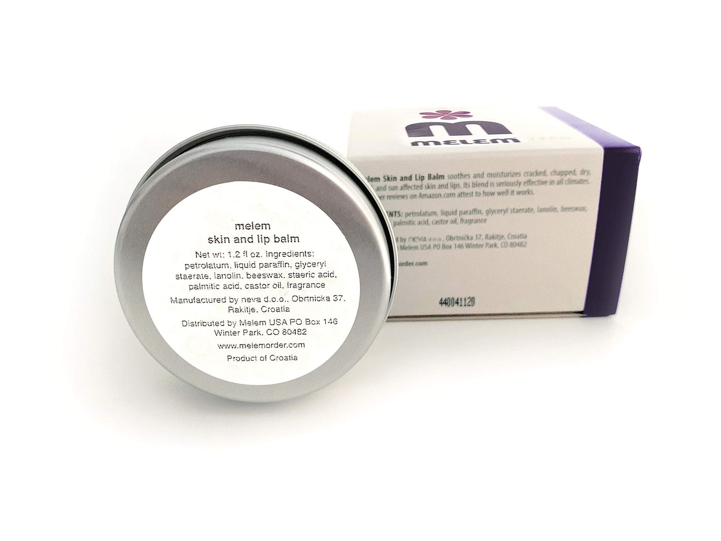 Melem Skin and Lip Balm with Lanolin, Moisturizes Dry, Flaky and Cracked Skin, 3 Large Tins (each 1.2 oz.) Beauty and Personal Care Melem Skin and Lip Balm