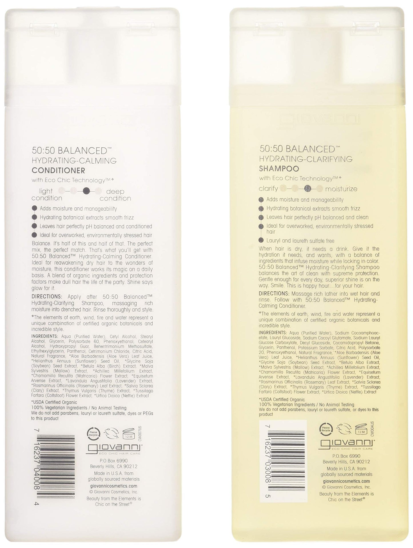 Giovanni 50:50 Balanced Remoisturizer Duo Set Shampoo Hydrating-Clarifying & Conditioner Hydrating-Calming, 8.5 Oz Each Beauty & Personal Care GIOVANNI