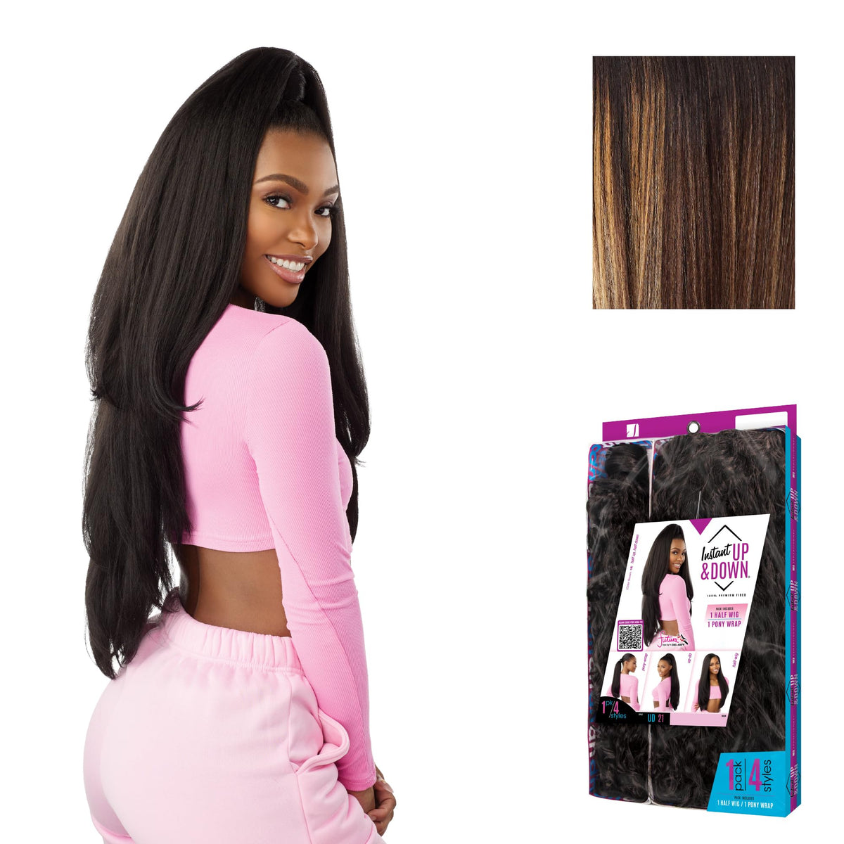 Sensationnel Instant Updown Halfwig Pony-Iud 21, BALAYAGESUNKISSED
