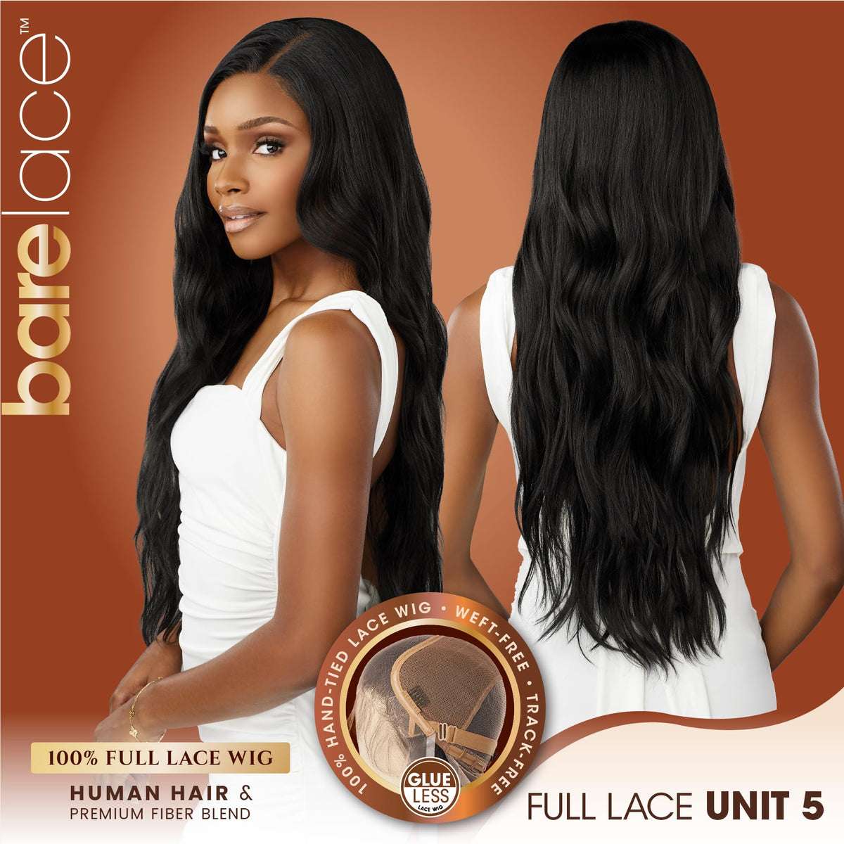 Sensationnel Bare Lace FullLaceWig-Unit 5, CARAMELBLONDE