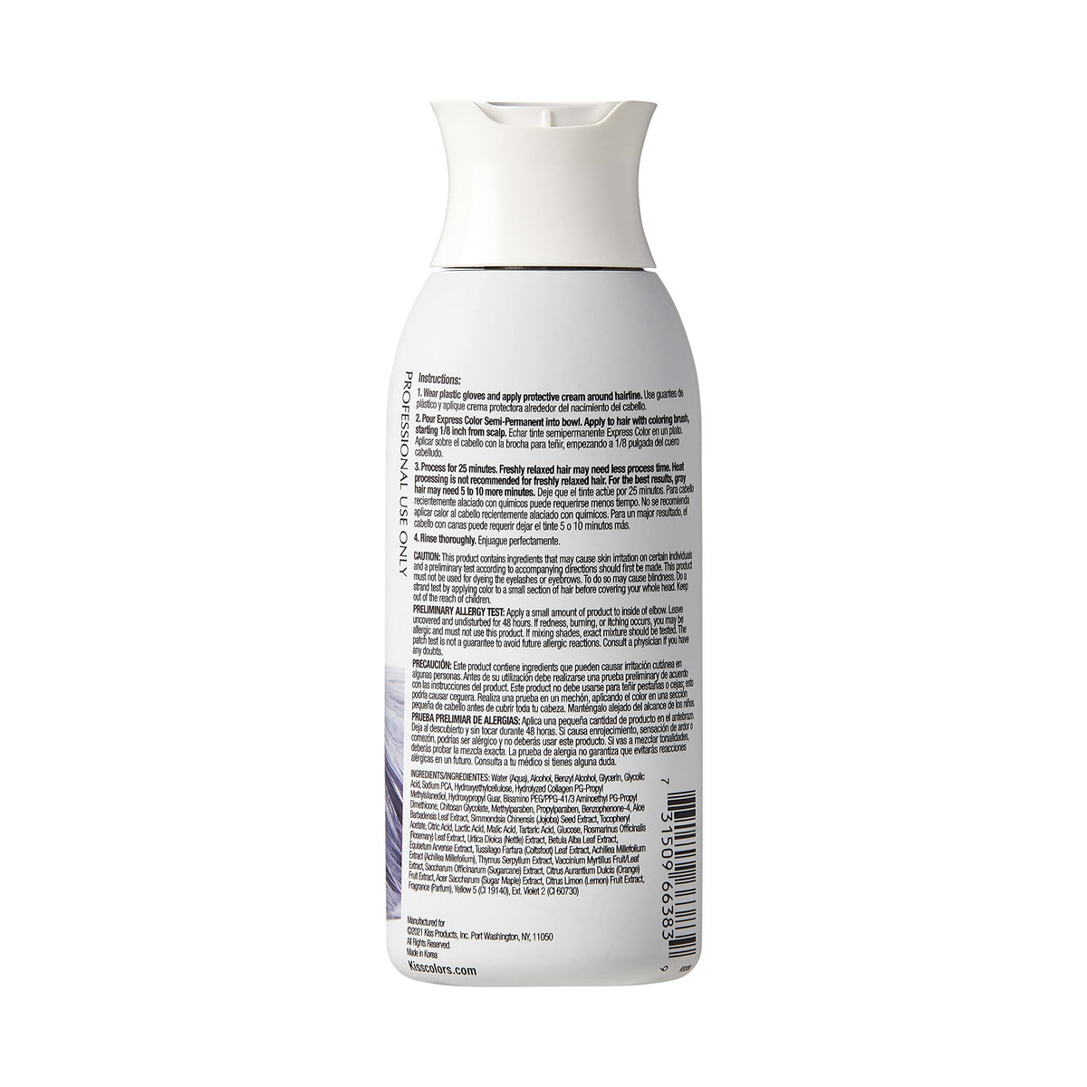 Kiss Express Semi-Permanent Hair Color 100mL (3.5 US fl.oz) (1 Count, Platinum) Beauty & Personal Care KISS