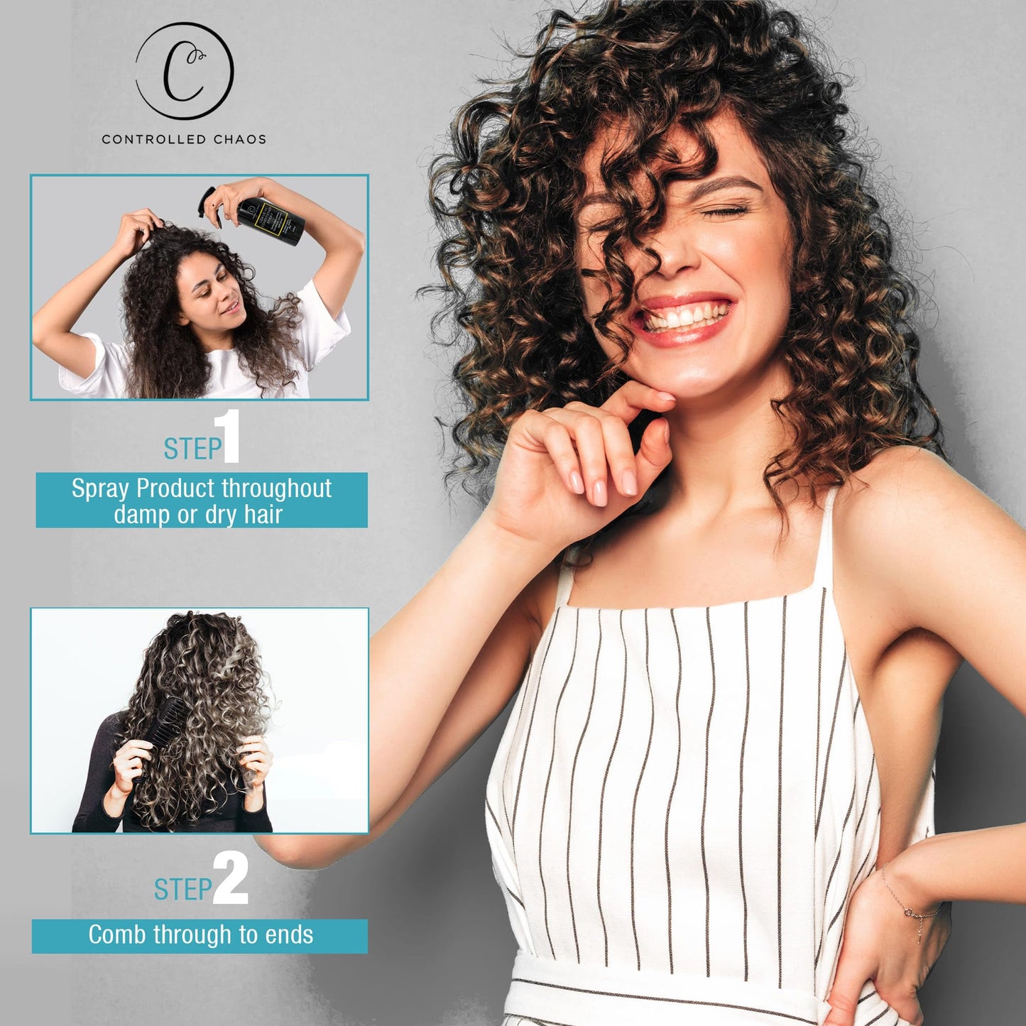Controlled Chaos Leave-In Conditioner Spray- Anti Frizz Hair Detangler Spray for Dry Damaged Hair with Natural Watermelon & Sunflower Seed Oil & Honey Beauty & Personal Care Controlled Chaos
