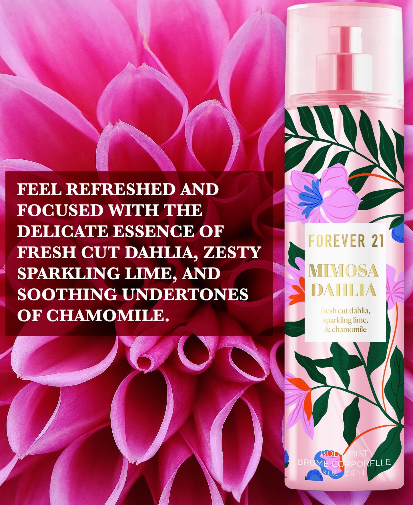 Mimosa Dahlia Body Spray, 8 fl. oz., by Forever 21 Beauty & Personal Care Forever 21