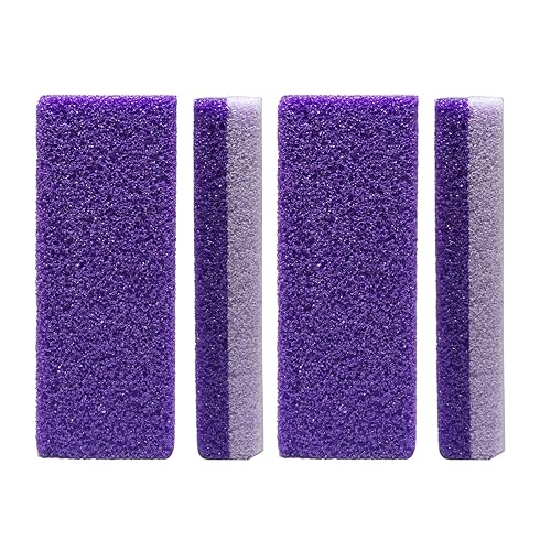 4 Pcs Foot Exfoliator Pedicure Tool Foot Callus Remover Scrubber (Purple) Beauty & Personal Care Kukiwhy