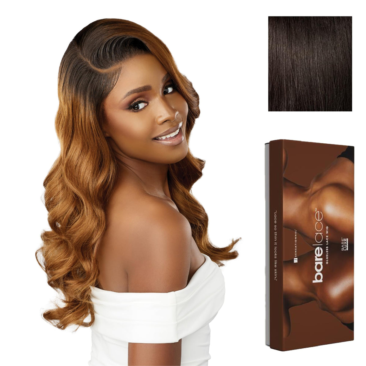 Sensationnel Bare Lace 13x6 Wig-Unit 21, 2 DARKBROWN