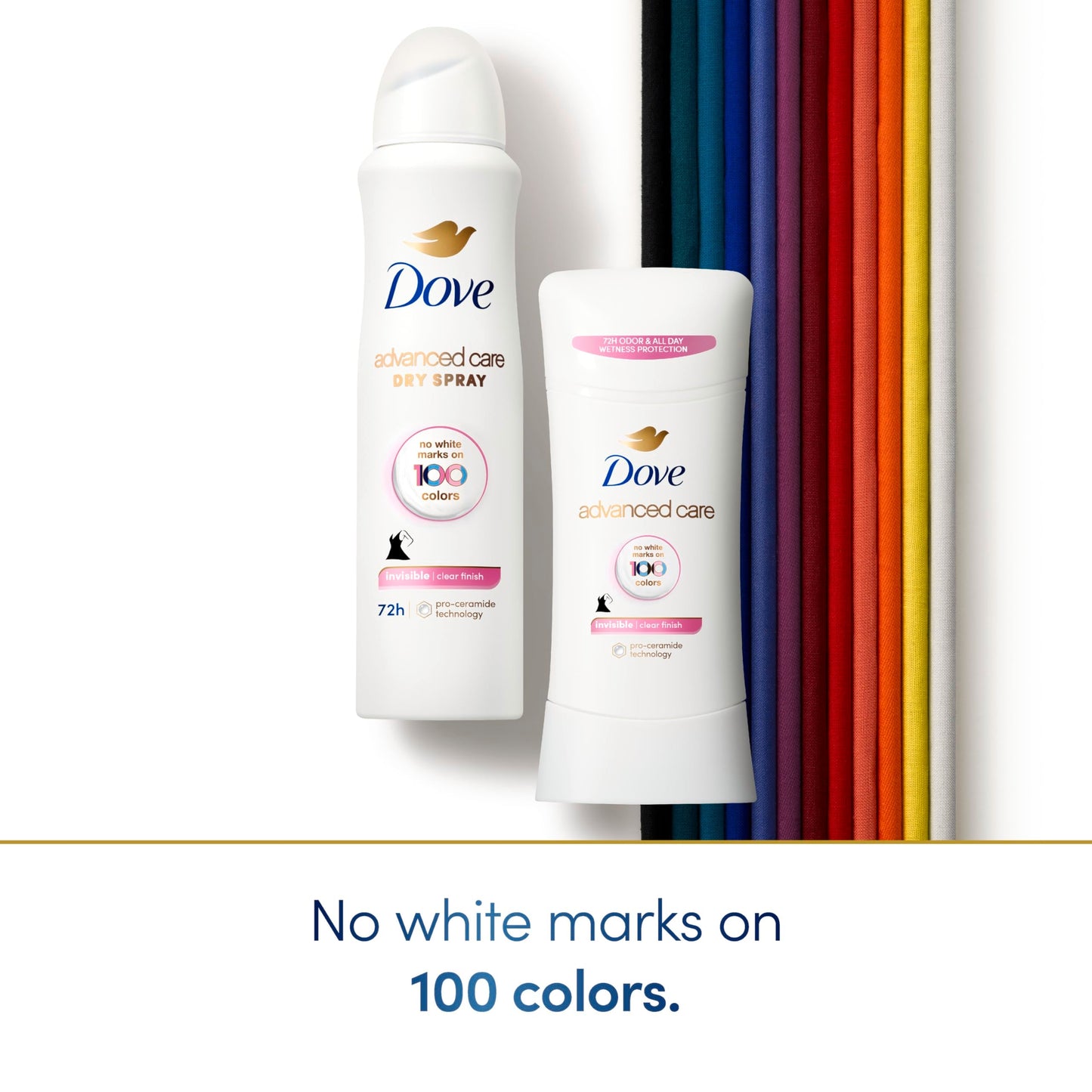 Dove Advanced Care Antiperspirant Deodorant Stick Clear Finish 4 Count deodorant that doesn’t stain clothes 72-hour odor control and all-day sweat Beauty and Personal Care Dove