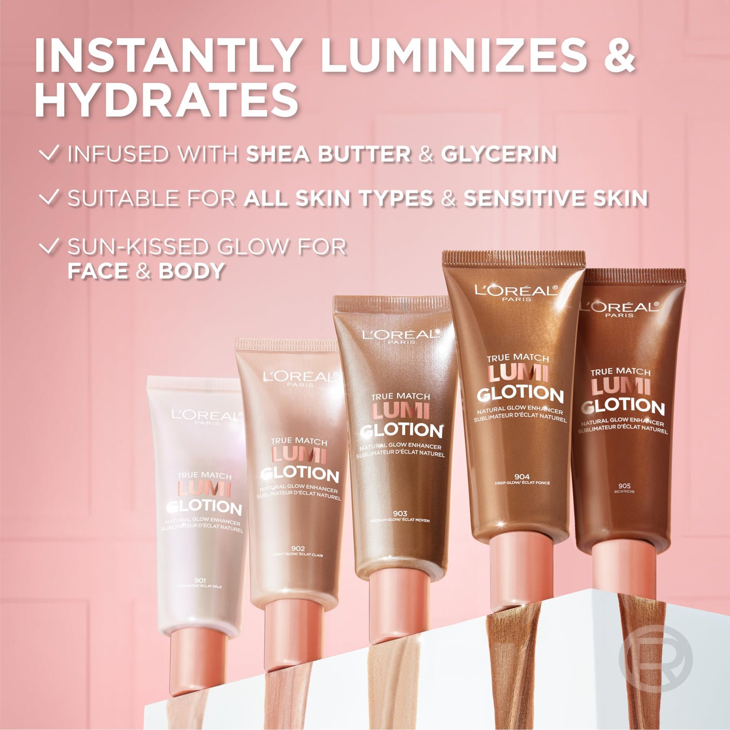 L'Oreal Paris Makeup True Match Lumi Glotion, Natural Glow Enhancer, Illuminator Highlighter, Bronzing Drops For a Sun-Kissed Glow, 905 Rich Beauty & Personal Care L'Oreal Paris