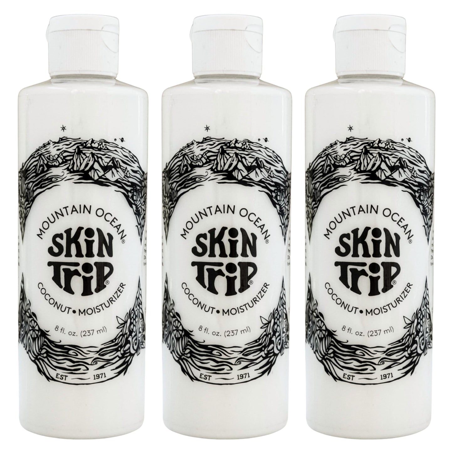 Mountain Ocean The Original Skin Trip Coconut Body Lotion, 8 Oz (Pack of 3), Lightweight, Fast Absorbing Moisturizer, with Coconut Oil, Aloe Vera Beauty & Personal Care Mountain Ocean
