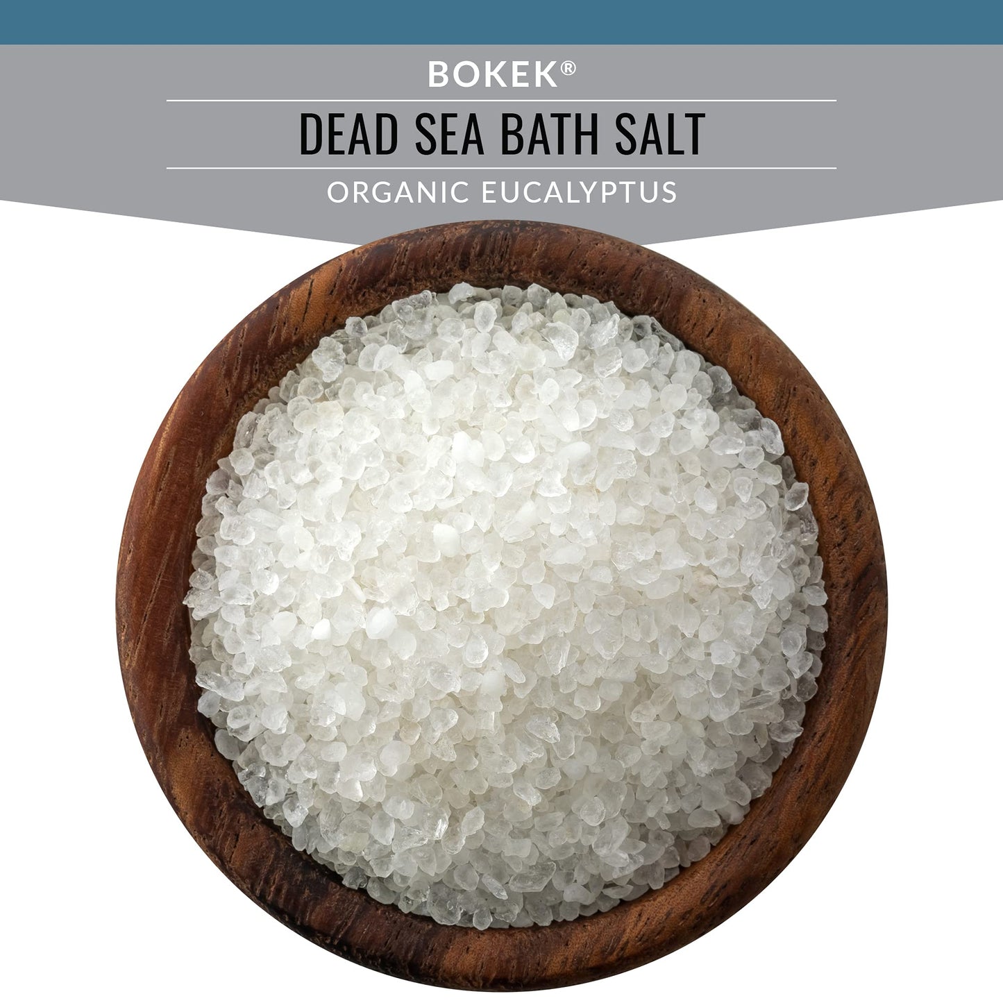 Bokek Organic Eucalyptus Bath Salt, Dead Sea Salt Scented with Certified Organic Essential Oil, 8 Ounce Resealable Pouch Beauty and Personal Care Bokek