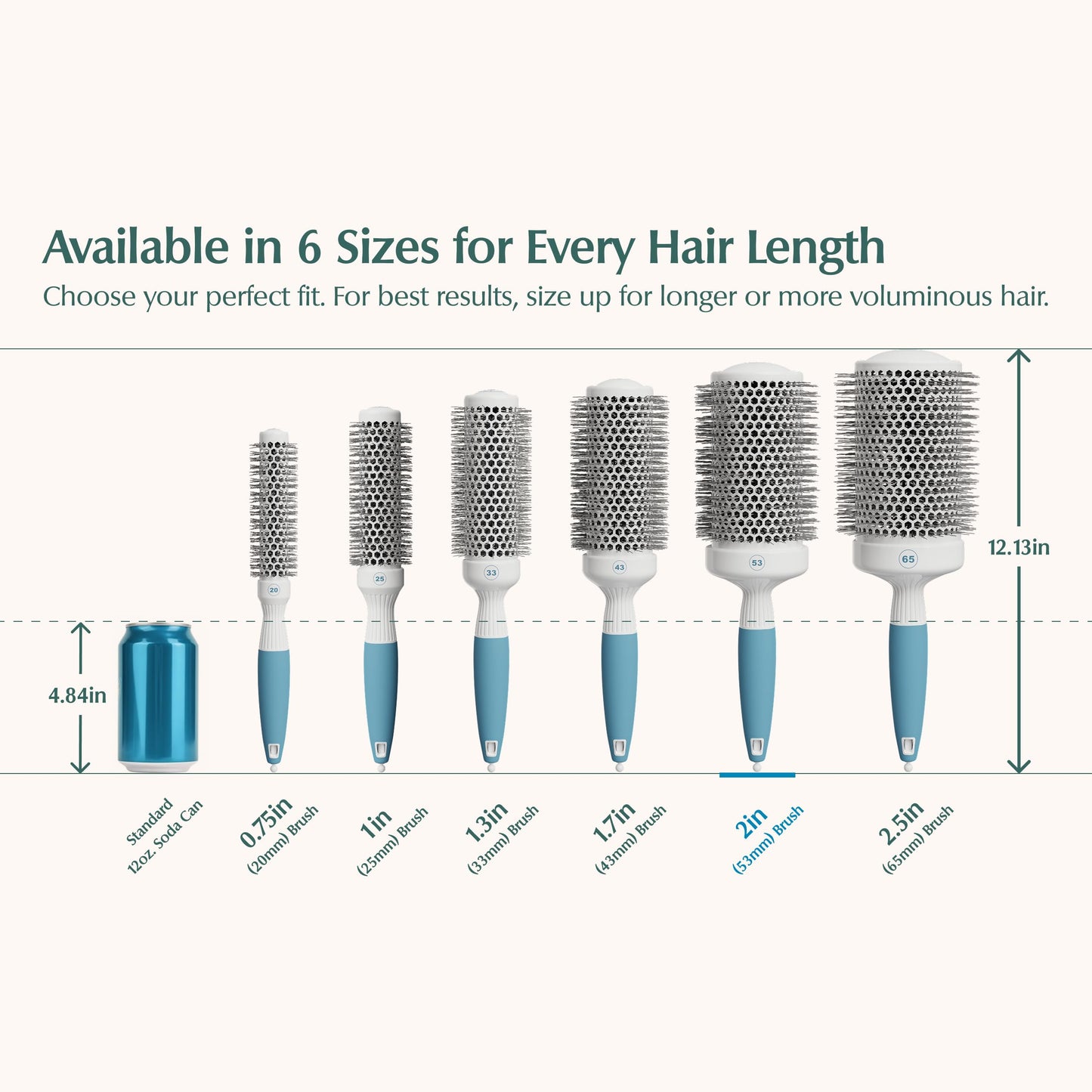 Professional Round Brush for Blow Drying - Large Ceramic Ion Thermal Barrel Brush for Sleek, Precise Heat Styling and Maximum Volume - Lightweight Beauty and Personal Care Osensia
