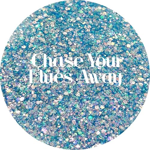 Blue Polyester Glitter | Craft Glitter | Glitter for Arts & Crafts | Tumblers | Cosmetics | Nails | Epoxy Resin Art | Slime | DIY | Body Glitter | 1 Beauty & Personal Care Glitter Heart Co.