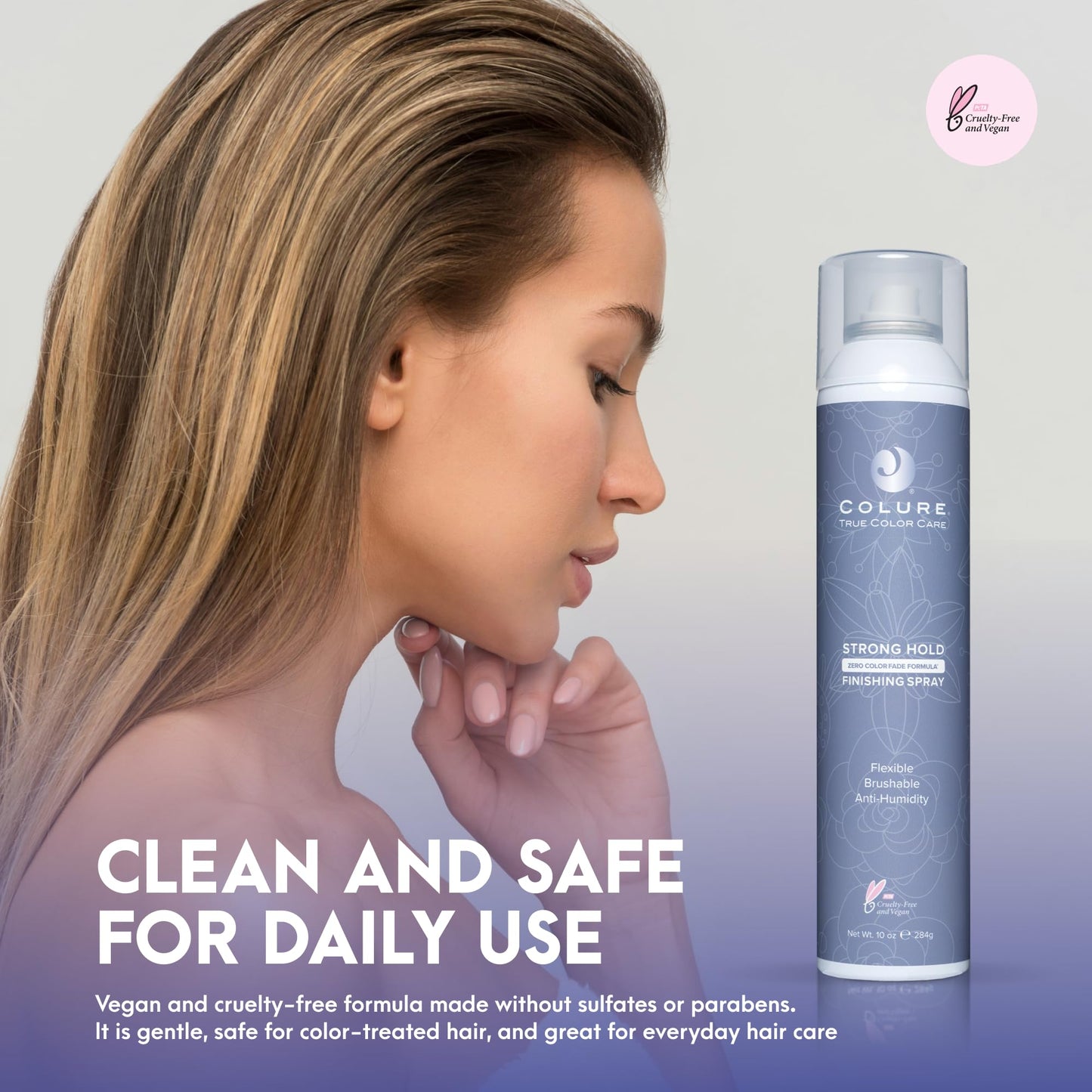 COLURE Strong Hold Finishing Spray 10 oz - Firm Flexible Professional Hairbrushable Hairspray with Humidity Resistance Beauty & Personal Care COLURE