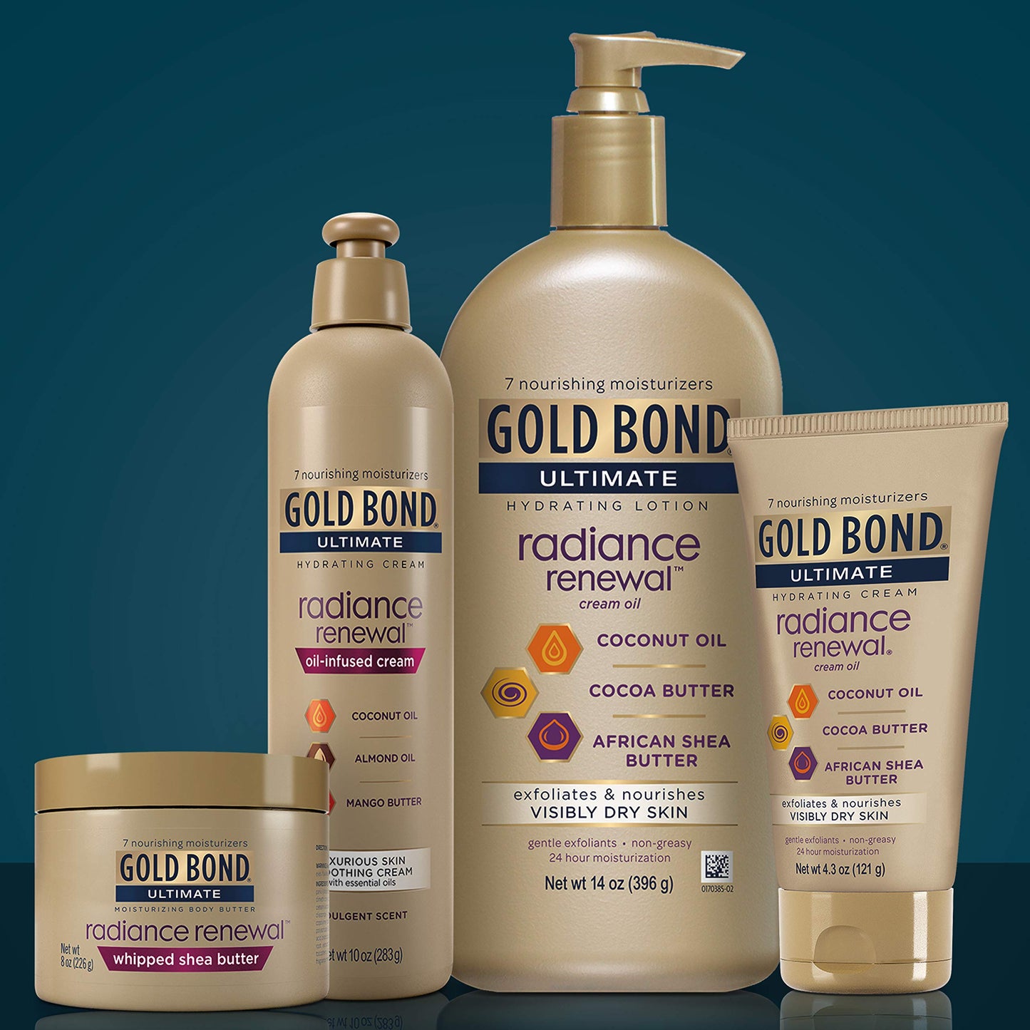 Gold Bond Ultimate Radiance Renewal Whipped Shea Butter, Moisturizing Body Butter, 8 oz Beauty & Personal Care Gold Bond