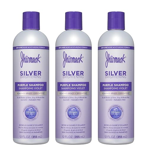 Jhirmack Silver Brightening Purple Shampoo Set of 3 for all types of silver, grey, and blonde hair Beauty & Personal Care jhirmack