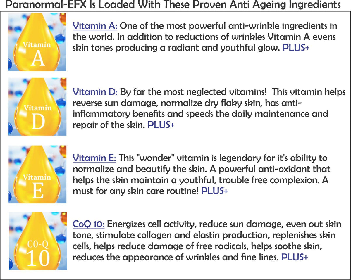 AminoGenesis ParanormalEFX Advanced Anti-Aging Rejuvenating Super Serum 2 oz (Sun Damage, Collagen, Elastin Boosting w/Vitamins A, E, D, Tremella