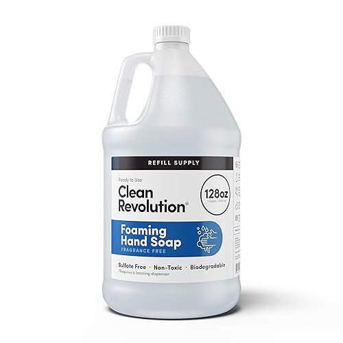 Clean Revolution Foaming Hand Soap Refill Supply, Gentle, Moisturizing & Eco-Friendly, Ready to Use Formula, Gluten Free, Unscented, Fragrance Free Beauty & Personal Care Clean Revolution