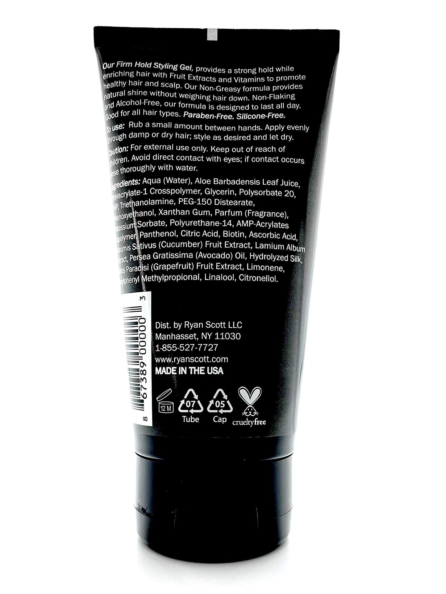 Ryan Scott Non-Flaking & Alcohol-Free Styling Gel provides a Firm Hold with Natural Shine. Aloe, Cucumber, & Grapefruit Fragrance, 5.1 fl. oz. Beauty & Personal Care RYAN SCOTT RS