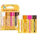 Burt's Bees Lip Balm Party Pack - Birthday Cake, Waffle Cone, Strawberry Shortcake, and Cookies & Cream, All Day Moisturizer, Tint-Free, Natural Beauty & Personal Care Burt's Bees