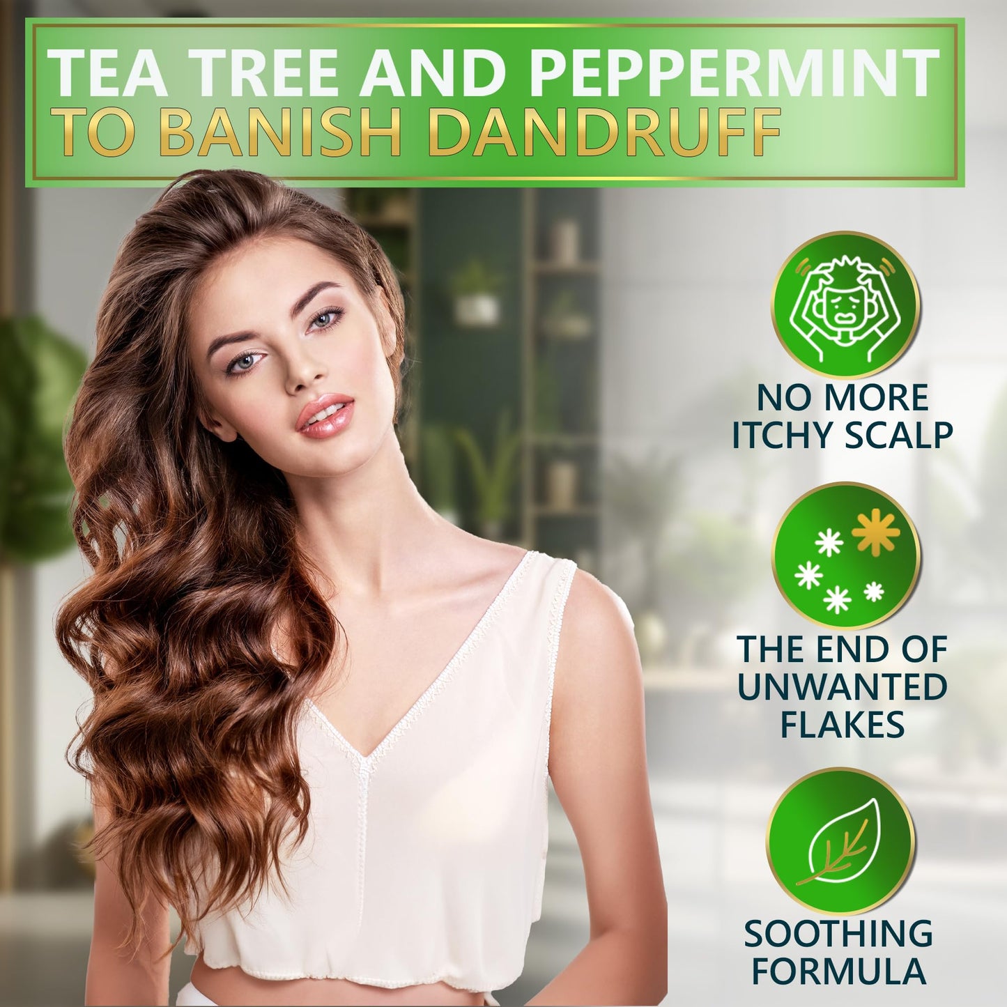Tea Tree Oil and Mint Shampoo and Conditioner Set - Sulfate and Paraben Free Formula for Women and Men - Enriched with Peppermint to Help Beauty & Personal Care NATURAVIS