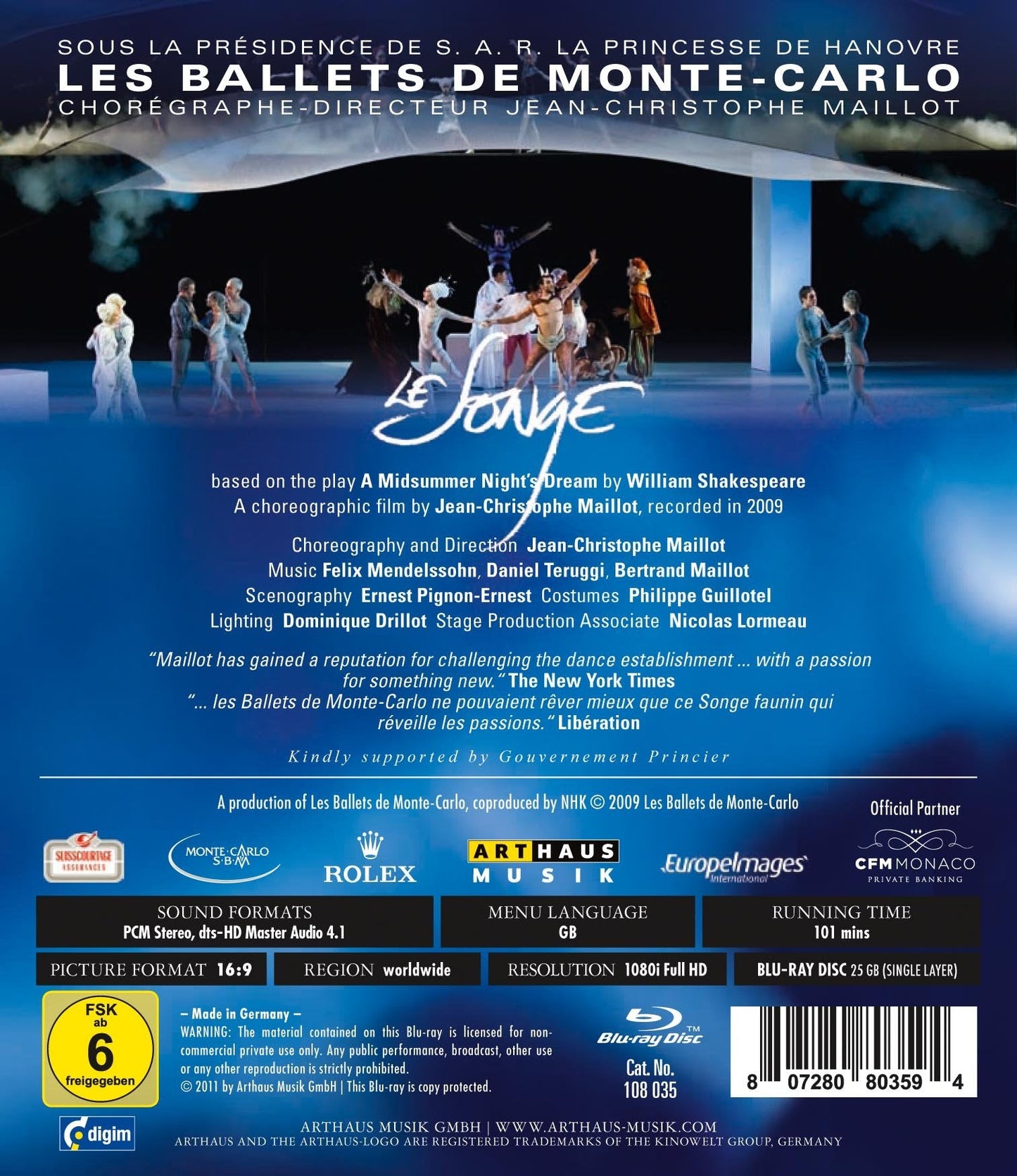 Maillot, Jean-Christophe - Le Songe [Blu-ray] Beauty & Personal Care Arthaus Musik