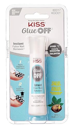 Kiss Glue Off Instant False Nail Remover 0.45 Ounce (Pack of 2) Beauty & Personal Care KISS