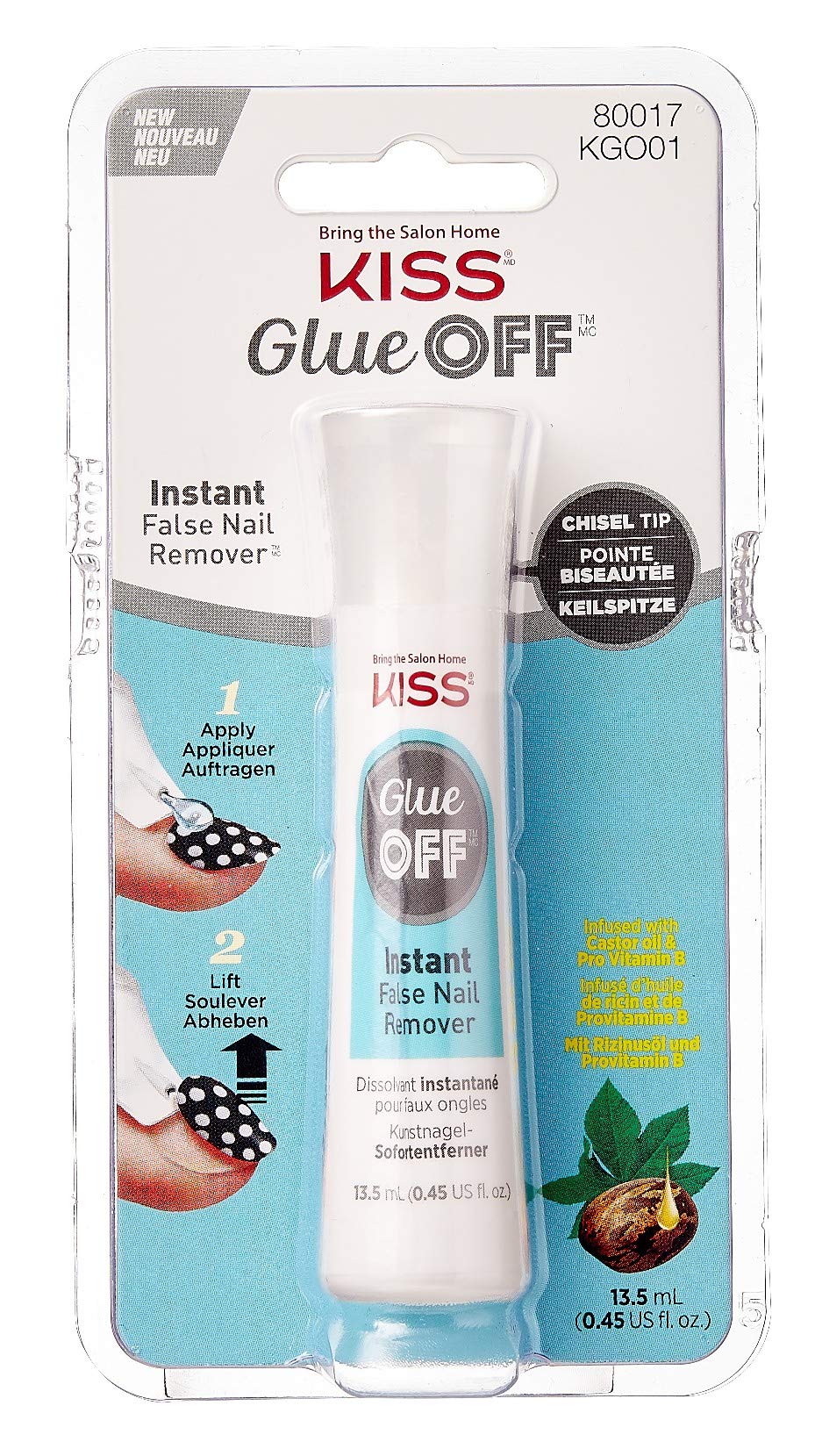 Kiss Glue Off Instant False Nail Remover 0.45 Ounce (Pack of 3) Beauty & Personal Care KISS