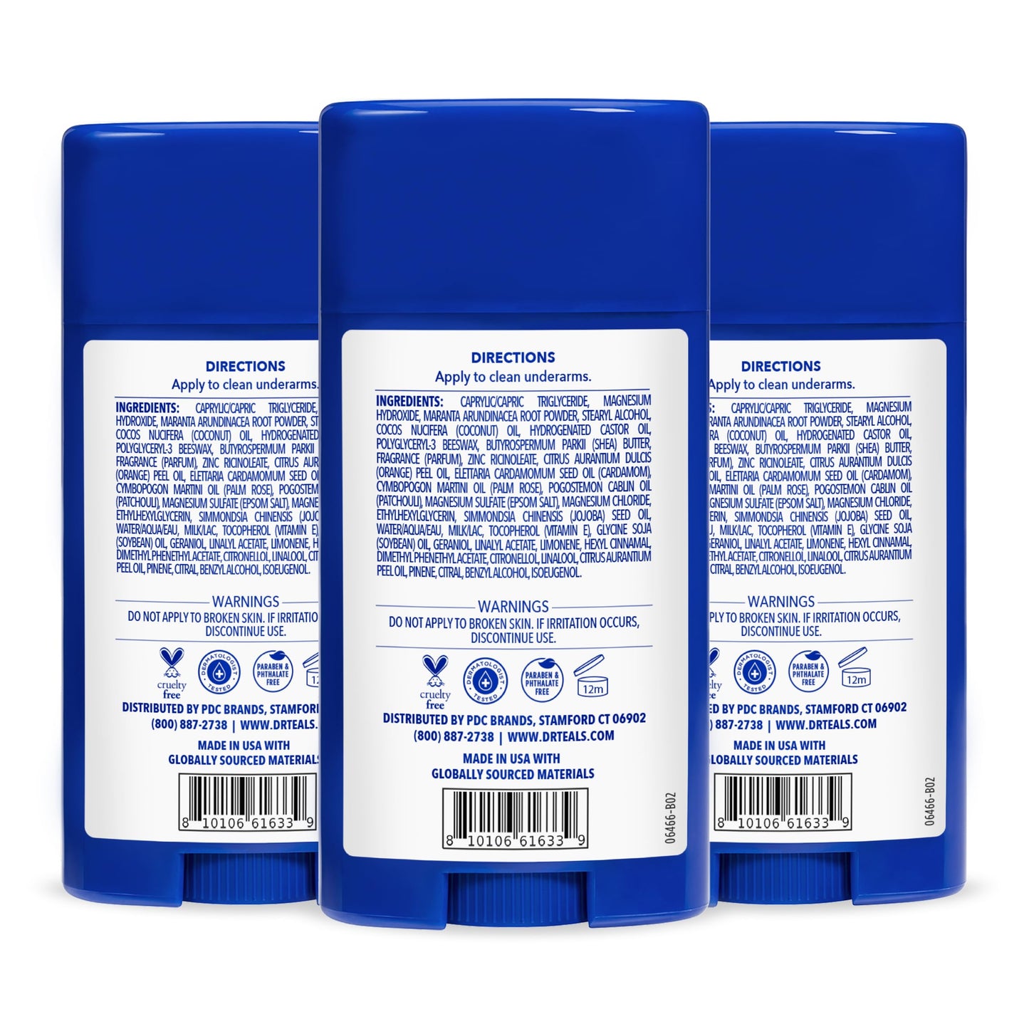 Dr Teal's Aluminum-Free Deodorant, Rose & Milk with Essential Oils, 2.5 oz (Pack of 3) Beauty and Personal Care Dr Teal's