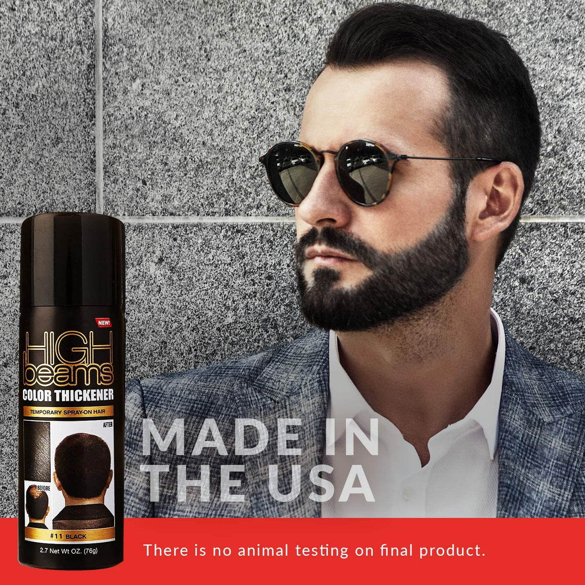 Salon Grafix High Beams Color Thickener Temporary Spray - Black for Unisex - 2.7 oz Hair Color Beauty & Personal Care Salon Grafix
