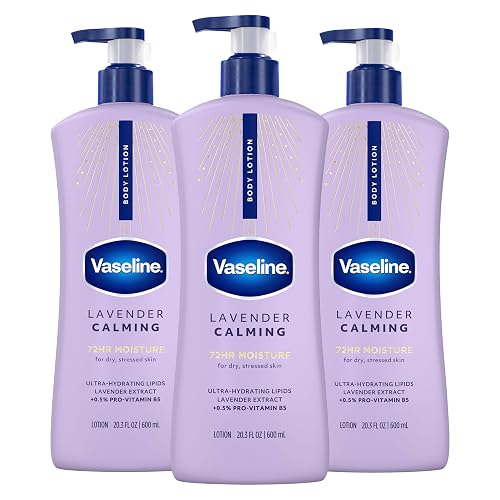 Vaseline Intensive Care Calm Healing Body Lotion 3 count for Dry Skin Made with Ultra-Hydrating Lipids and Lavender Extract to Heal and Restore Dry Beauty & Personal Care Vaseline
