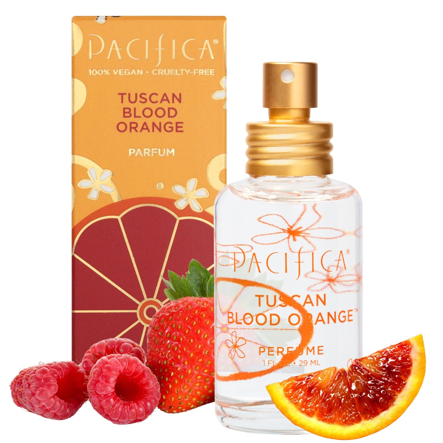 Pacifica Tuscan Blood Orange Perfume Spray for Women - Vegan, Cruelty-Free, Made in USA Beauty & Personal Care Pacifica