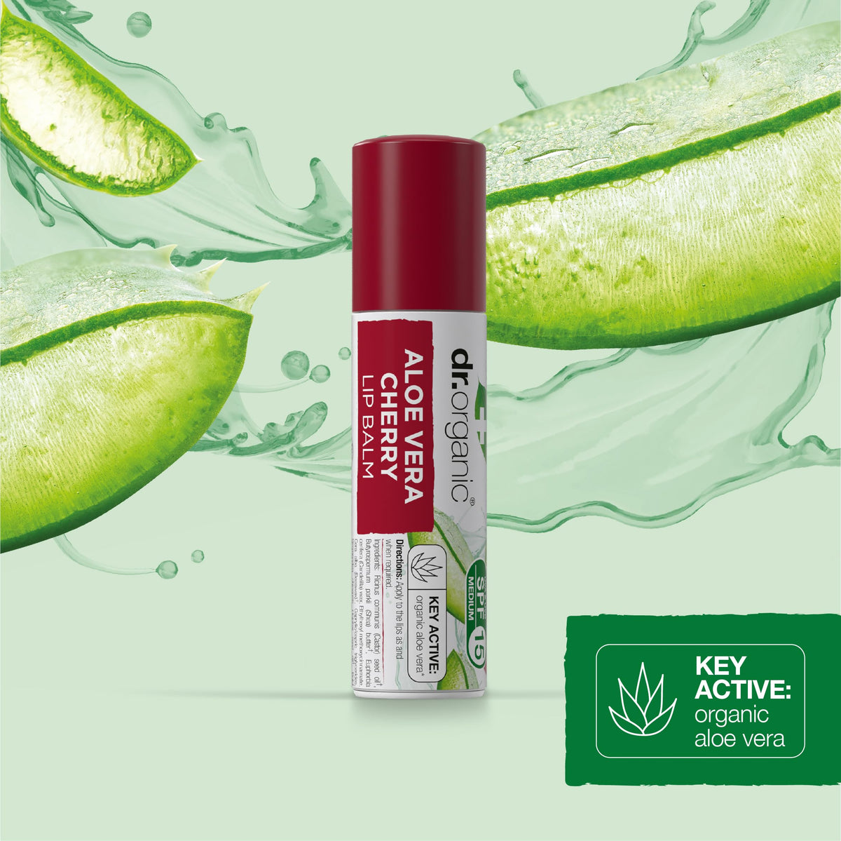 Organic Docotr Aloe Vera Cherry Lip Balm Beauty and Personal Care Dr. Organic