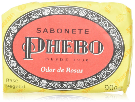 Phebo Body Soap - Odor of Roses - 3.1oz | Sabonete Barra Odor de Rosas Phebo - 90g (pack of 4) Beauty & Personal Care Phebo