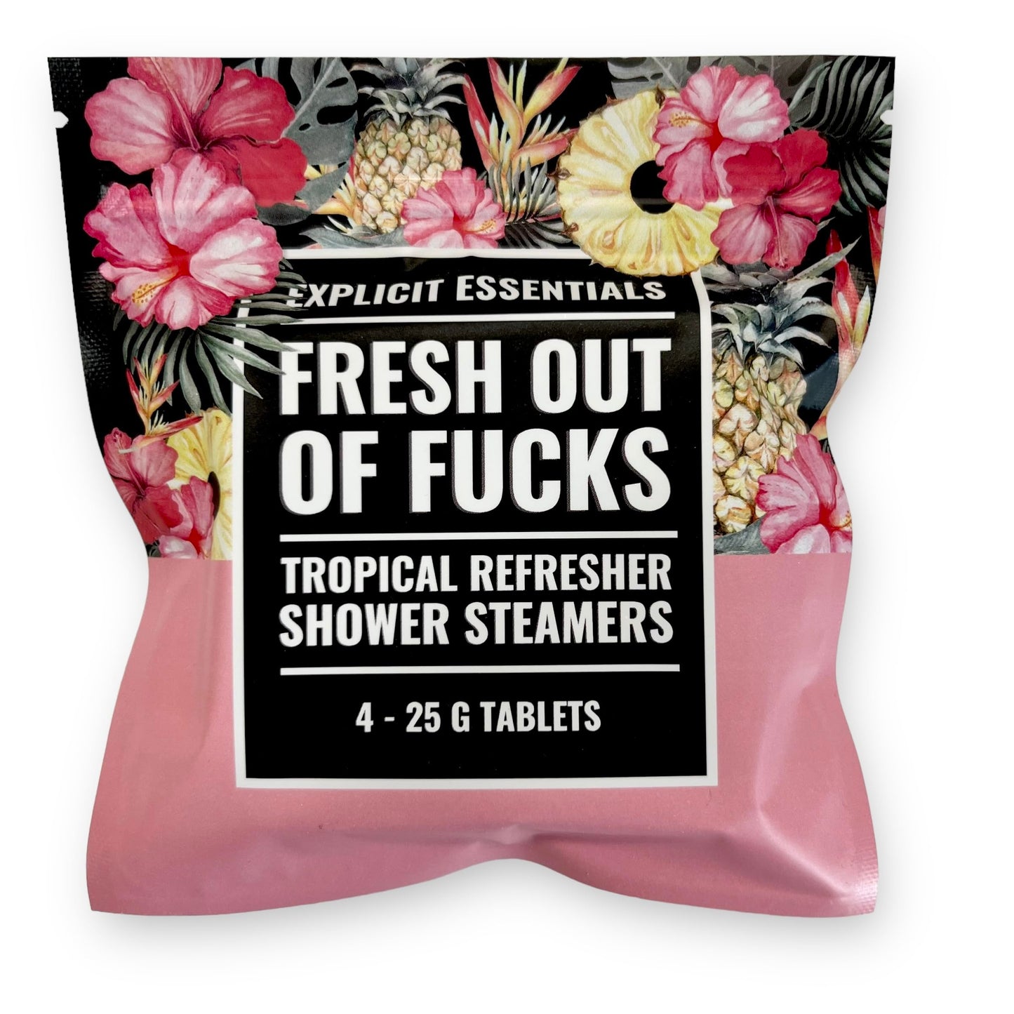 Explicit Essentials Fresh Outta F’s Shower Steamers - Tropical Hibiscus Aromatherapy Shower Steamer for Relaxation & Stress Relief - Spa Shower Tablet Beauty and Personal Care Explicit Essentials
