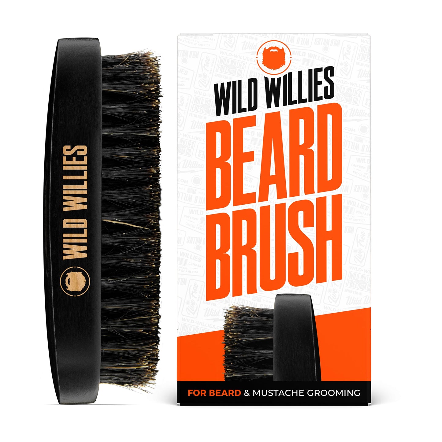 Wild Willies Natural Boar Bristle Brush for Hair & Beard - Multipurpose Boar Bristle Hair Brush for Grooming Slick Back Hair, Beard, and Mustache Beauty & Personal Care Wild Willies