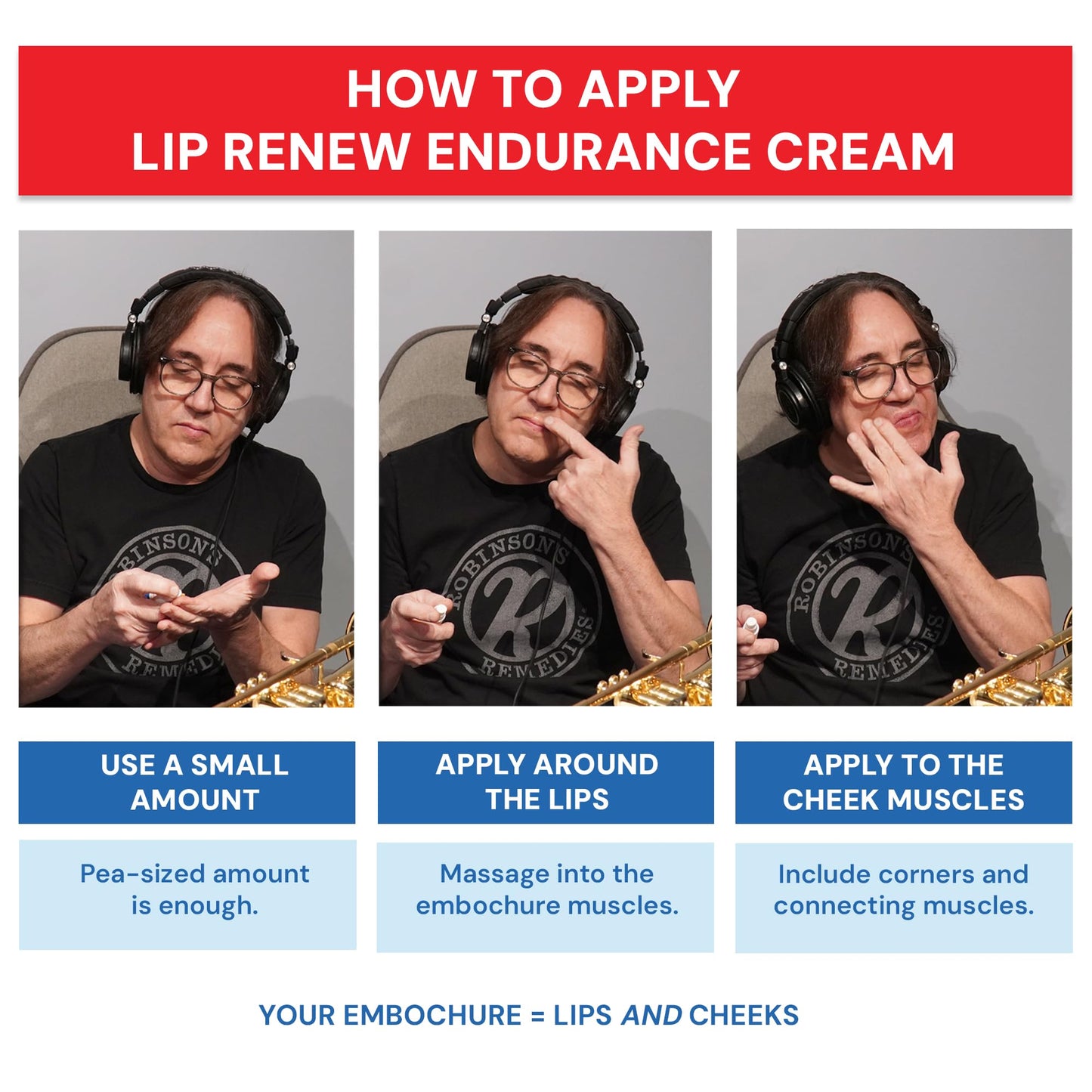 Robinson's Remedies Lip Renew Endurance Cream for Wind Musicians (7.5 ml slant tip) Beauty and Personal Care Robinson's Remedies