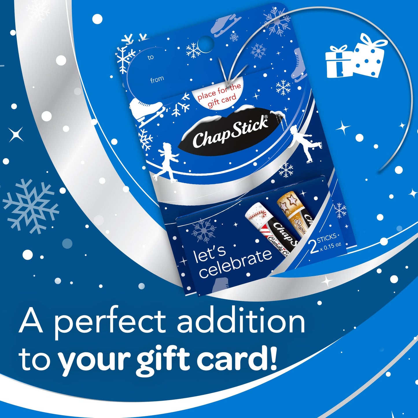 ChapStick Let’s Celebrate Holiday Lip Balm Gift Card Holder - 0.15 Oz (Pack of 2) Beauty & Personal Care ChapStick