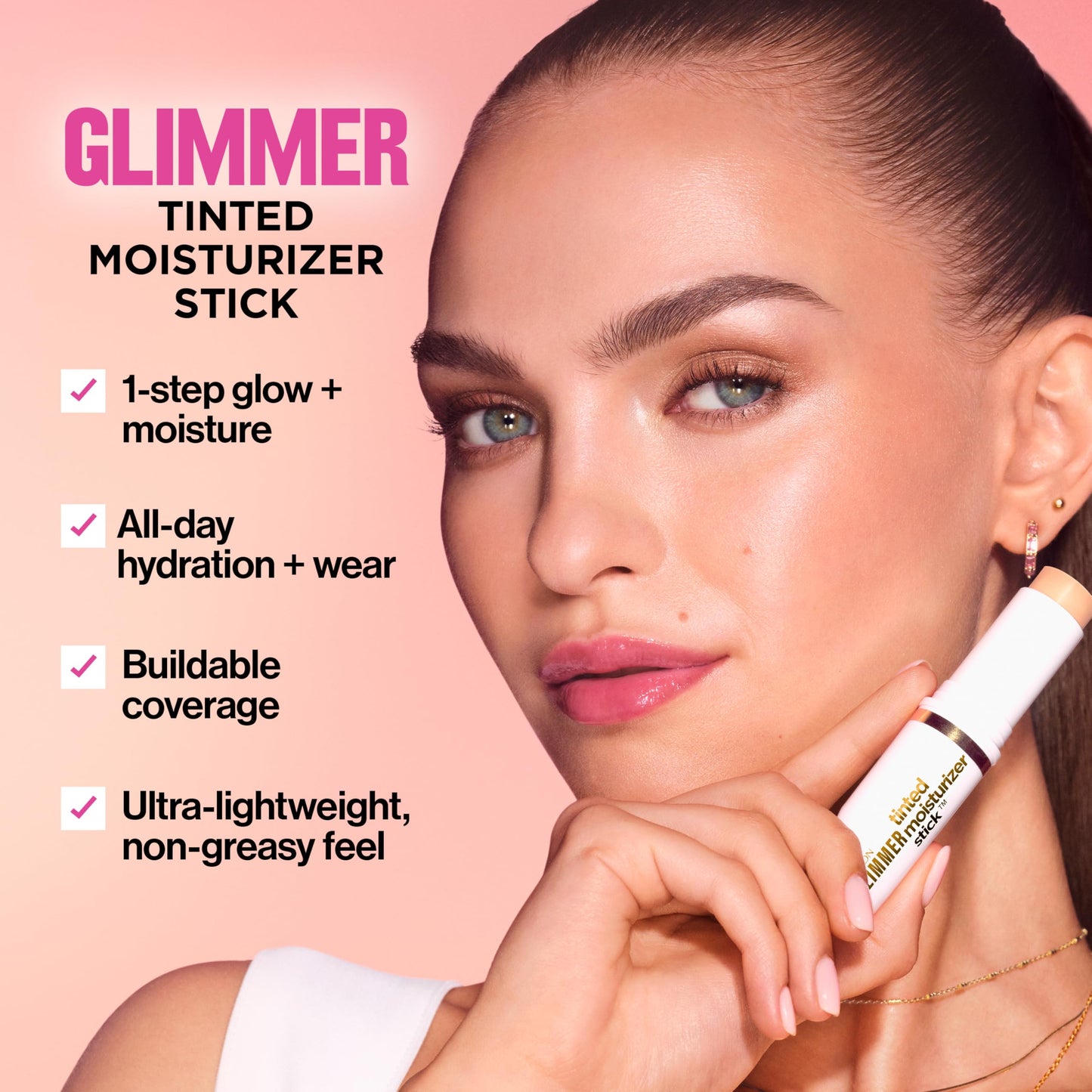 Revlon Glimmer Tinted Moisturizer Stick for Face, Lightweight Foundation, Hydrating Skincare-Infused Makeup, 150 150, 0.31 oz Beauty & Personal Care REVLON